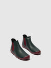 Chelsea Ankle Boots ITZI650SOF FOREST GREEN W/BORDEAUX ELASTIC